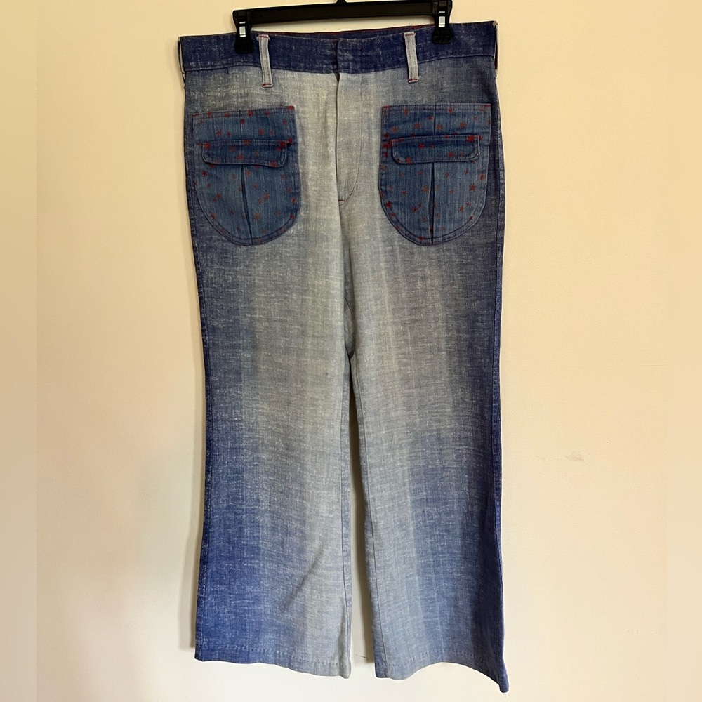 1970s Vintage Rappers Brand Star Flare Jeans